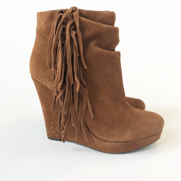 Steve Madden Shoes - Steve Madden 'Mikala' fringe wedge bootie 9.5